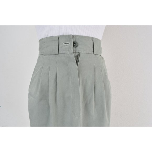 Vintage 90s Sage Poly/Cotton High Waisted Skirt size 7/8 |‎ 26 waist - Picture 10 of 10